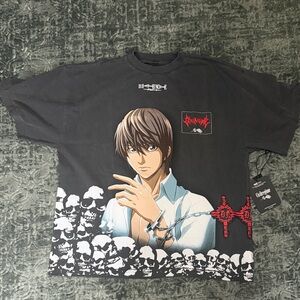 Civil Regime x Death Note Light Yagami Graphic Oversized T-Shirt NEW